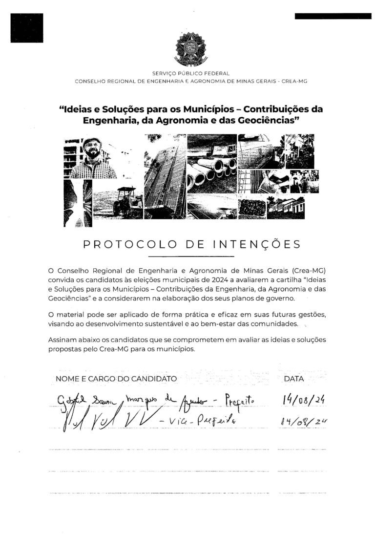Protocolo de Intenções - Crea-MG
